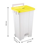 thumbnail of GILAC Collecteur à pédale 2 roues + couvercle - 100 L - Jaune G614425