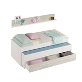 thumbnail of Dmora Letto singolo Sunnyvale, Struttura letto per cameretta, 199x96h65 cm, Bianco