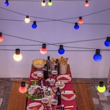 thumbnail of guirlande lumineuse guinguette multicolore 10M 20 globes LED Pas cher Lotti