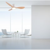 thumbnail of Ventilateur de plafond avec lumière, DC silencieux, télécommande, blanc, Ø 107cm, tonalité lumineuse réglable et dimmable.