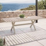 thumbnail of Ausziehbarer Gartentisch aus Aluminium und Keramik Cremefarbe