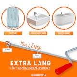 thumbnail of EBERTH Rohrreinigungsspirale 10m, Ø 9mm, für Rohre ab Ø 40mm, mit krallenförmigem Bohrkopf, Abflussreiniger für WC und Abflüsse gegen Verstopfungen