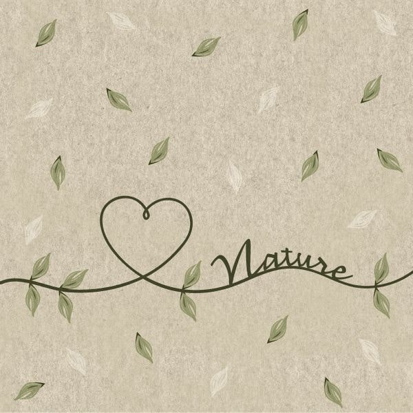 300 Duni Recycling-Tissue Servietten 33 x 33 cm Love of Nature 2-lagig
