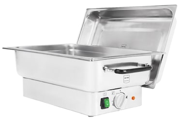 METRO Professional Calientaplatos eléctrico GCD1016, acero inoxidable, GN 1/1, 12 L, antideslizante