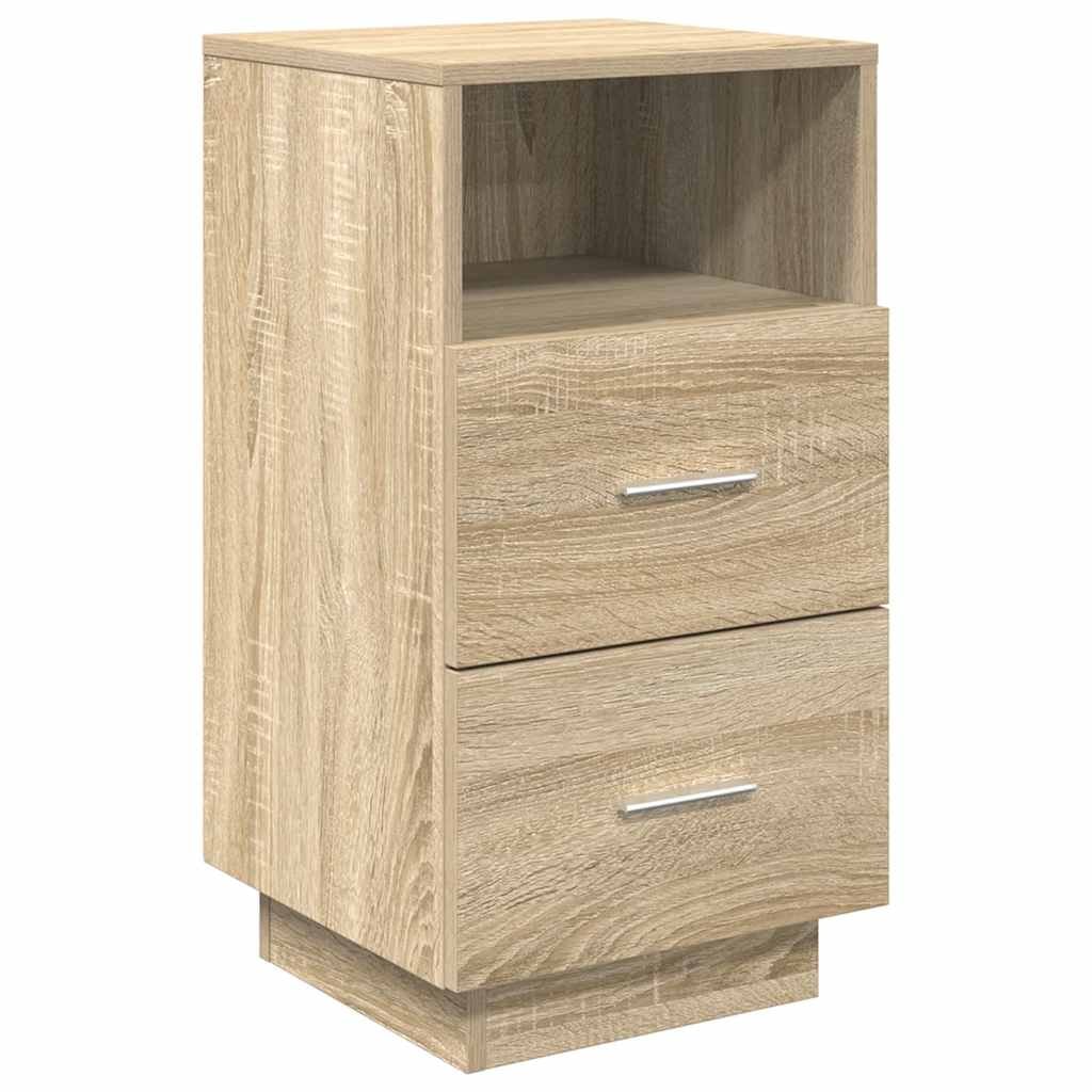 vidaXL Nachttisch mit 2 Schubladen Sonoma-Eiche 36x36x68 cm