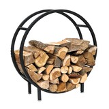 thumbnail of DanDiBo Kaminholzregal Innen Metall Schwarz Stehend Rund 60 cm Kaminholzständer 96468 Kaminholzhalter Brennholzregal Feuerholzregal
