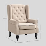 thumbnail of HOMCOM Poltrona per Salotto in Stile Francese con Cuscini Beige