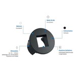 thumbnail of BACHMANN MINI PIX Kabeldurchführung, Ø28mm, schwarz