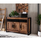 thumbnail of SIT Möbel Sideboard | aus Akazie-Holz | 3 Schubladen und 3 Türen | natur mit antikschwarz | B 140 x T 40 x H 90 cm | 09203-01 | Serie PANAMA