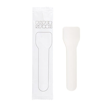 Garcia de Pou 500 unità - Cucchiai da gelato in confezione Cutlery in carta 960 G/M2 9,5 cm bianco carta
