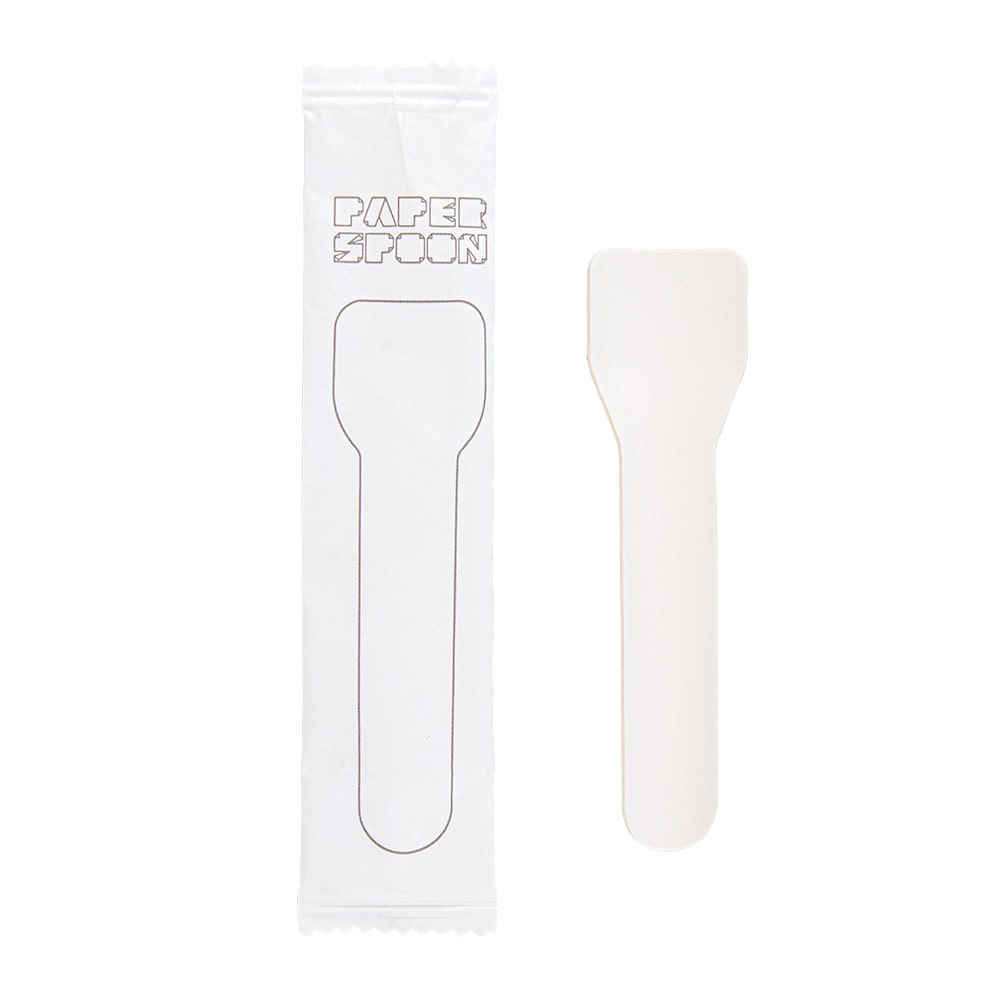 Garcia de Pou 500 unità - Cucchiai da gelato in confezione Cutlery in carta 960 G/M2 9,5 cm bianco carta