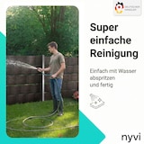 thumbnail of NYVI Polyrattan Sichtschutzstreifen Privafence 255x19 cm - Sichtschutz für Doppelstabmatten Zaun 5 Rollen Beige