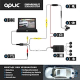 thumbnail of Aplic Rückfahrkamera, Einparkhilfe mit 4x Parksensoren, Kamera & 4,3` Monitor mit Nachtsicht