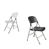 thumbnail of Bolero klapstoelen van kunststof en staal in zwart, 2 stuks