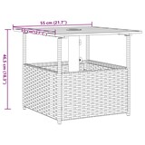 thumbnail of vidaXL Tuintafel met parasolgat 55x55x46,5 cm poly rattan bruin
