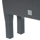 thumbnail of Polyrattan-Blumenbank mit Bewässerung 80cm Pflanzkasten Blumenkasten Pflanztrog