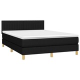 thumbnail of vidaXL Boxspringbett mit Matratze & LED Schwarz 140x200 cm Stoff
