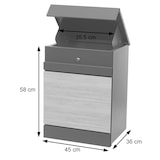 thumbnail of Paketkasten HWC-K41, Paketbox Paketfach Paketstation Briefkasten, Metall ~ verzinkt anthrazit-Edelstahl