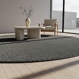 thumbnail of Teppich Schlafzimmer Unifarben Pflegeleicht Waschbar Strapazierfähig Wohnzimmer Esszimmer Rund Grau 160x160 cm – CIMA von Kadima Design