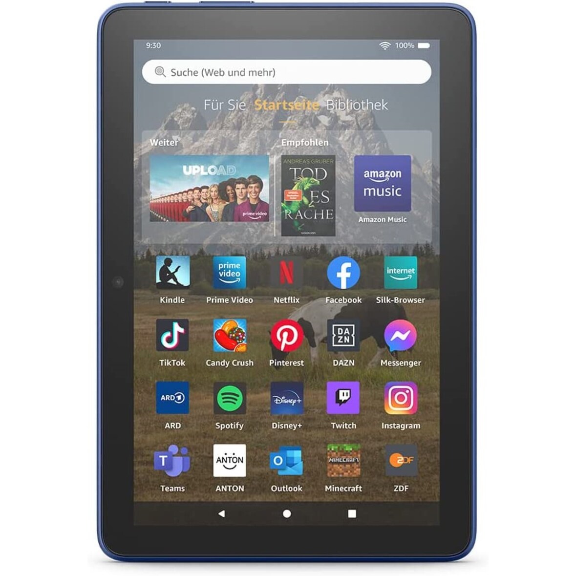 Amazon Fire HD 8 Tablet 2022 mit Alexa 20,32cm (8 Zoll) HD-Display 32 GB mit Spezialangeboten - Blau
