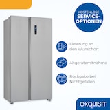 thumbnail of Exquisit Side-by-Side SBS546-040E inoxlook | No Frost | Nutzinhalt: 442 L | Temperaturregelung | Alarm