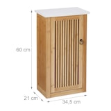 thumbnail of Relaxdays Badezimmerschrank, Hängeschrank mit Einlegeboden, HxBxT: 60x34,5x21 cm, Wandschrank, Bambus & MDF, natur/weiß