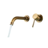 thumbnail of NAVIS | Rubinetteria da bagno montaggio a parete Ottone spazzolato in 2 parti | Miscelatore semplice in acciaio inox rubinetto per hotel  gastronomia