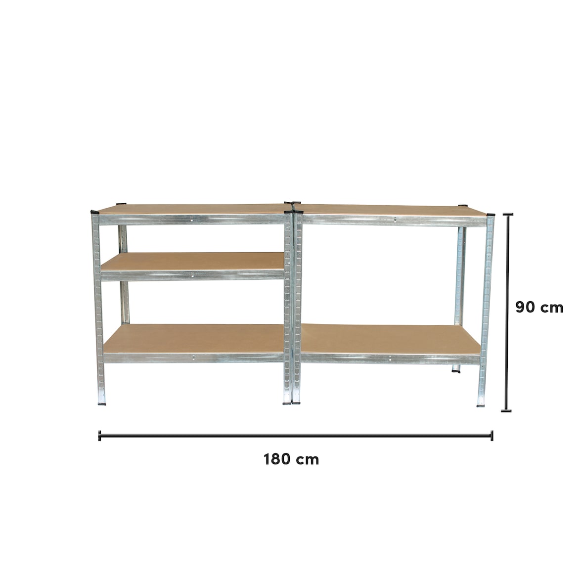 Schwerlastregal 180x90x60cm Lagerregal Werkstattregal Weitspannregal Traglast 875 kg