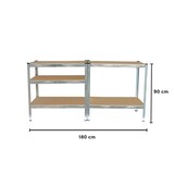 thumbnail of Schwerlastregal 180x90x60cm Lagerregal Werkstattregal Weitspannregal Traglast 875 kg