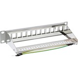 thumbnail of InLine® 10" Patchpanel Leerblech 12x, für Keystone Module, 1HE, RAL7035 grau