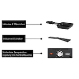 thumbnail of Unold Raclette Finesse Basic 4730 für 8 Personen, 1200 Watt, wendbare Antihaft-Grillplatte, elektrischer Tischgrill, Edelstahl/Aluminium