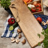 thumbnail of Schneidebrett Servierbrett Mangoholz mit Kordel Serviertablett 57,5cm natur