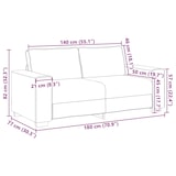 thumbnail of vidaXL 2-Sitzer-Sofa Dunkelgrau 180x77x82 cm Stoff