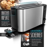 thumbnail of Arendo 2-teiliges Frühstücksset - 4-Scheiben Langschlitz Toaster, 8er Eierkocher, Silber