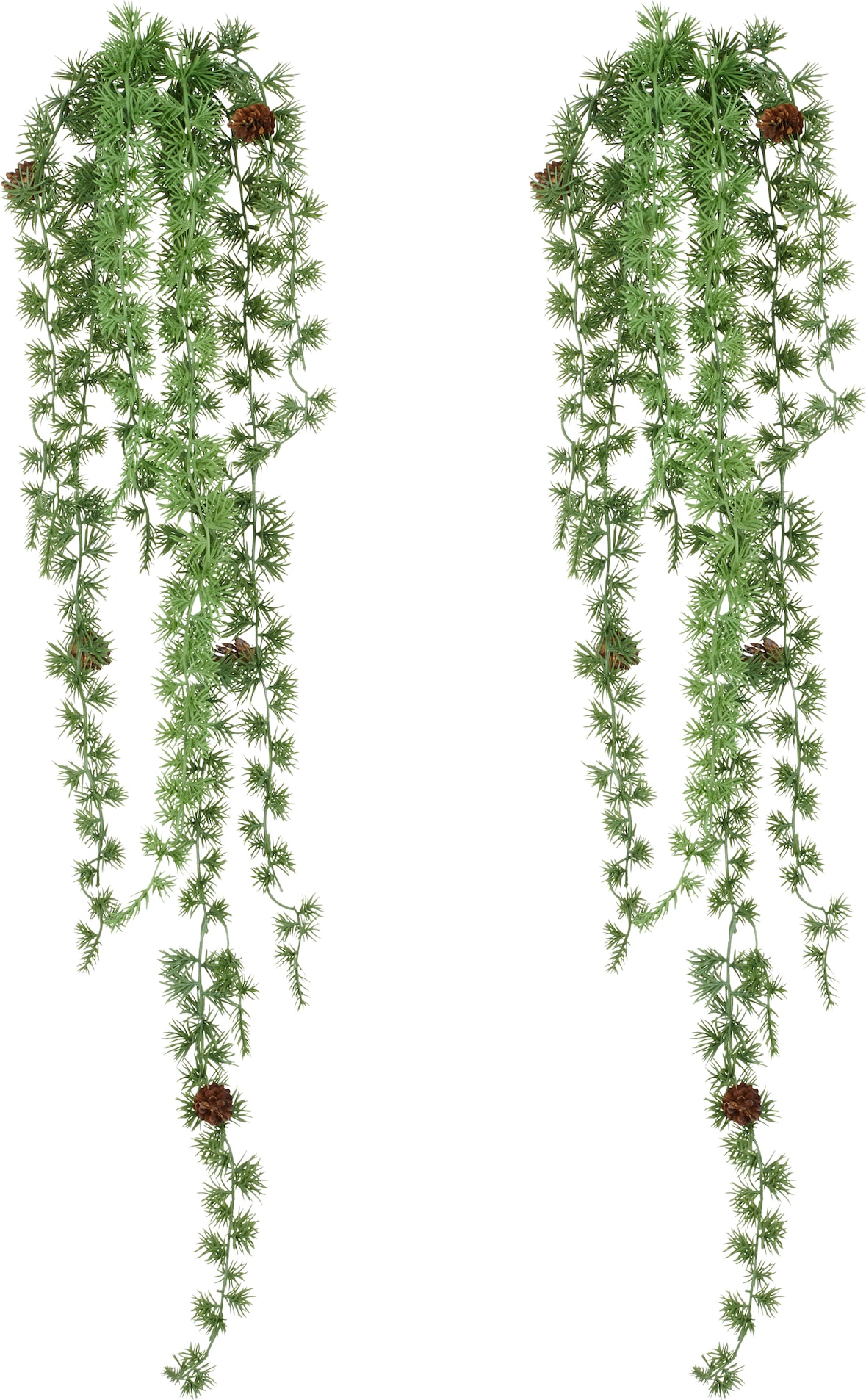 CREATIV green künstliche Pflanze Zedernhängezweig, 86cm, grün, 2er Set