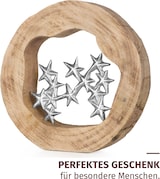 thumbnail of Dekofigur Sternenhimmel aus Mangoholz und Aluminium 27,5 cm Holzfigur mit Sternen im modernen Design Handarbeit Unikat für Kommode oder Fensterbank