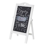 thumbnail of Reclamebord HWC-E51, staand klantenstopper decoratiebord, 66x39x33cm ~ wit gelakt