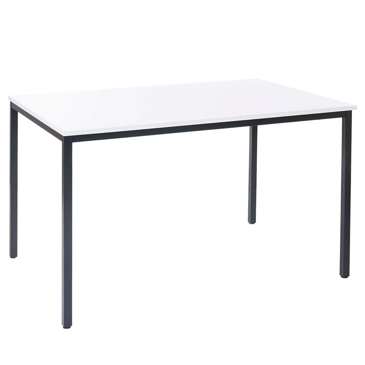 Secretária Braila, mesa de conferência mesa de escritório mesa de seminário, 120x80cm MDF ~ branco