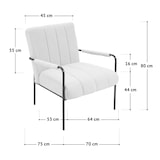 thumbnail of KYLE Loungesessel Polstersessel Akzentstuhl Wohnzimmer mit Armlehne Schwarz