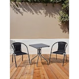 thumbnail of aro Table de bistrot, acier, 60 x 60 cm, carrée, gris foncé