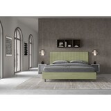 thumbnail of ityhome Letto matrimoniale king size senza rete imbottito 190x210 microfibra tè verde Agueda