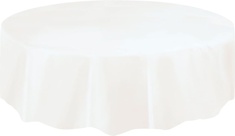 Tischdecke weiss rund
