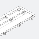 thumbnail of Kit de rail à rideaux 3 voies de 200cm Blanc Fixation Mural - Boulet