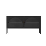 thumbnail of Meuble TV moderne 2 portes L115 cm en métal noir