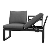 thumbnail of Merax Modulaire tuinloungeset 6-delig, verstelbare rugleuning, 2-in-1 bank & Liegefläche, met tafel & salontafel, grijs