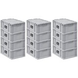 thumbnail of PROREGAL 12x Eurobox NextGen Portable | HxBxT 23,5x40x60cm | 44 Liter | Eurobehälter, Transportbox, Transportbehälter, Stapelbehälter