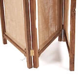 thumbnail of Bazar Bizar Paravent en bois de teck récupéré jute 205x178 cm naturel
