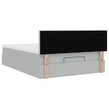 thumbnail of vidaXL Ottoman-Bett mit Matratze & LEDs Hellgrau 140x190 cm Samt