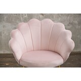 thumbnail of KAWOLA Stuhl CARLA Esszimmerstuhl Velvet rosa Fuß gold