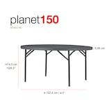 thumbnail of ZOWN Table ronde pliante 150 cm en polyéthylène pour événements New Zown Planet150